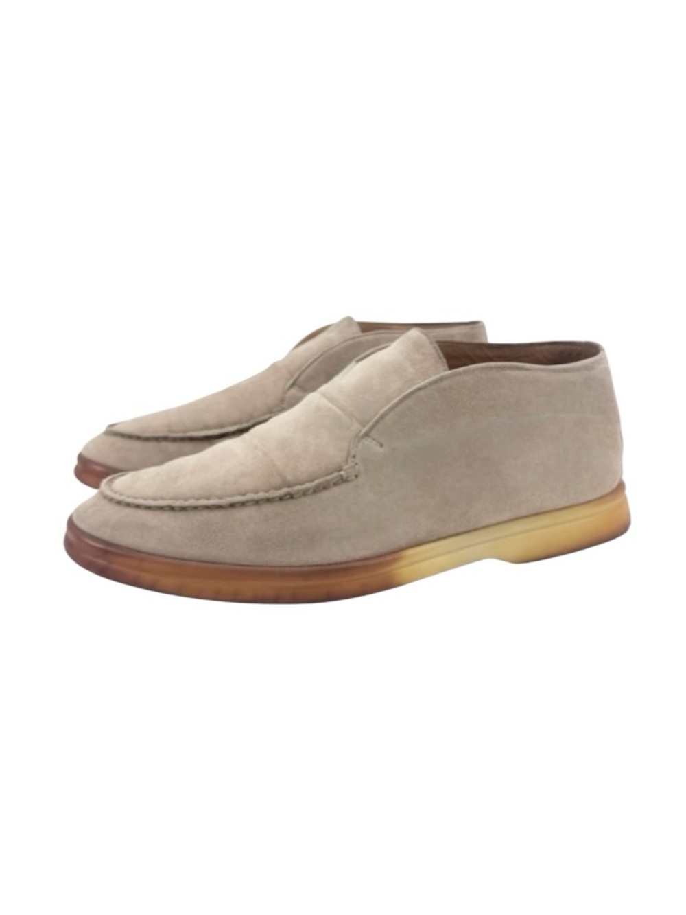 Loro Piana Open Walk Polacchino Suede Ankle Chukka Boots